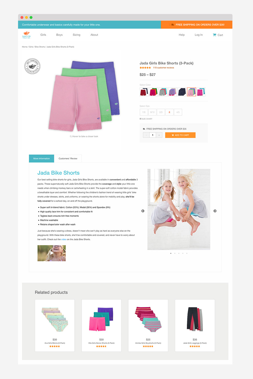 Lucky and Me Product Page