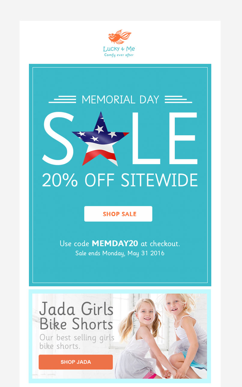 Lucky and Email Memorial Day Sale Email Blast